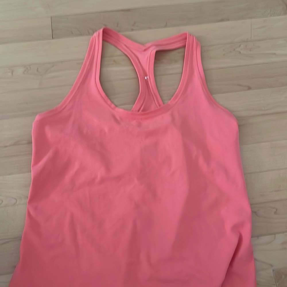 Lululemon Cool short racer back tank in Nuuk, size 12, Raspberry Cream